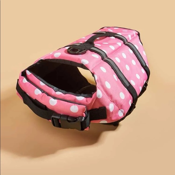 Pink Polka-Dot Dog Life Jacket - Picture 5 of 7